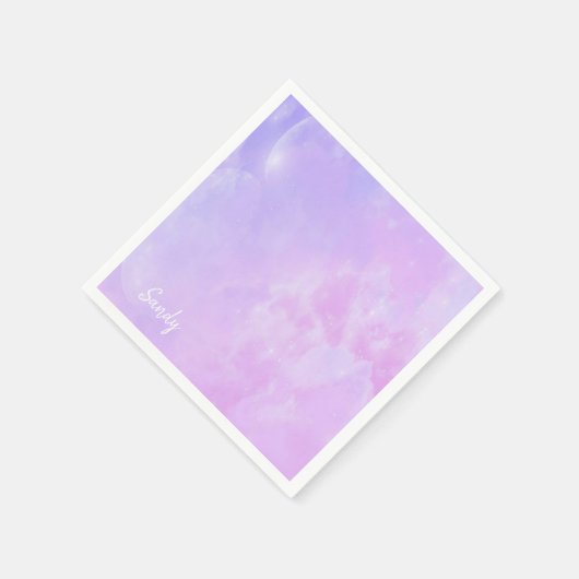 Paper Napkins Lila Serviette (Ecke)