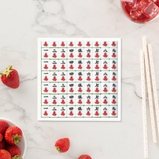 Paper Napkins, Mahjong Napkins Serviette (Beispiel)