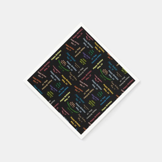 Paper Napkins Mai, 14 Geburtstag Serviette (Ecke)