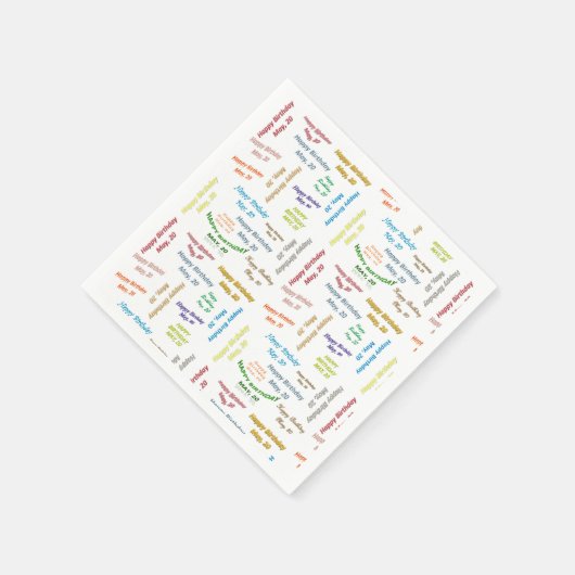 Paper Napkins Mai, 20 Geburtstag Serviette (Ecke)