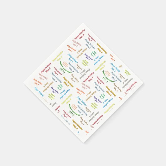 Paper Napkins May, 8. Geburtstag Serviette (Ecke)