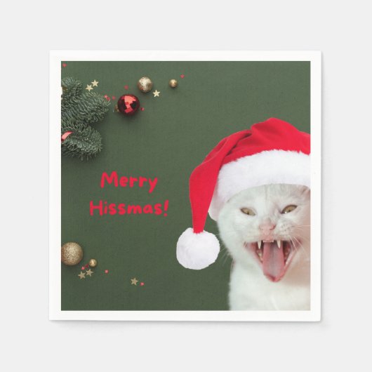 Paper Napkins, Merry Hissmas wünscht Serviette (Vorderseite)