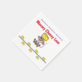 Paper Napkins, Mousey Cheesy Liebe Serviette (Ecke)