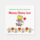 Paper Napkins, Mousey Cheesy Liebe Serviette (Vorderseite)