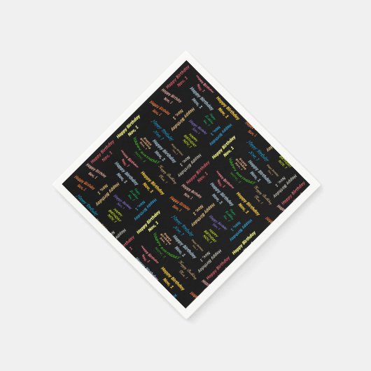 Paper Napkins November, 1. Geburtstag Serviette (Ecke)