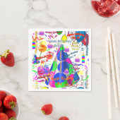 Paper Napkins Oktober, 10 Geburtstag Serviette (Beispiel)