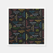 Paper Napkins Oktober, 15 Geburtstag Serviette (Vorderseite)