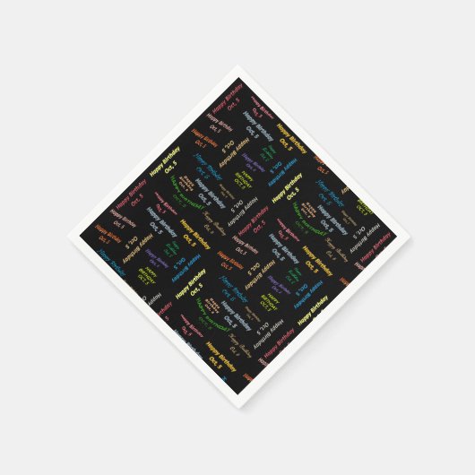 Paper Napkins Oktober, 5 Geburtstag Serviette (Ecke)