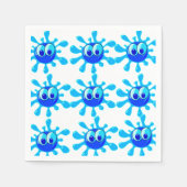 Paper Napkins, Paint Blue Napkins Serviette (Vorderseite)