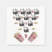Paper Napkins, Panda Bear Popcorn Serviette (Vorderseite)