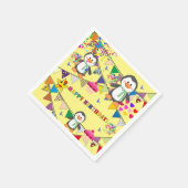 Paper Napkins, Pinguin Happy Birthday Serviette (Ecke)