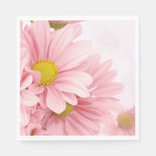 Paper Napkins Pink Daisies Serviette