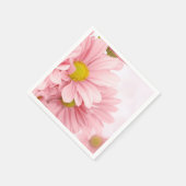 Paper Napkins Pink Daisies Serviette (Ecke)
