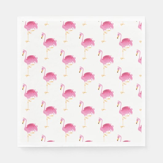 Paper Napkins-Pink Flamingos Serviette (Vorderseite)