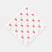 Paper Napkins-Pink Flamingos Serviette (Ecke)