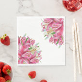Paper Napkins-Pink Lilies Serviette (Beispiel)