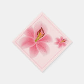 Paper Napkins-Pink Lily Serviette (Ecke)