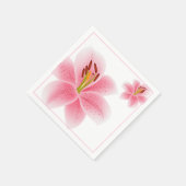 Paper Napkins-Pink Lily Serviette (Ecke)