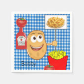 Paper Napkins, Potato, French Fries, Ketchup Serviette (Vorderseite)