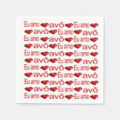 Paper Napkins, Red Hearts Liebe Avo Portugiesisch Serviette (Vorderseite)