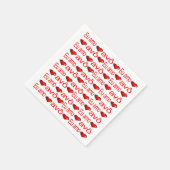 Paper Napkins, Red Hearts Liebe Avo Portugiesisch Serviette (Ecke)