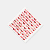 Paper Napkins, Red Hearts Liebe Nonno Serviette (Ecke)