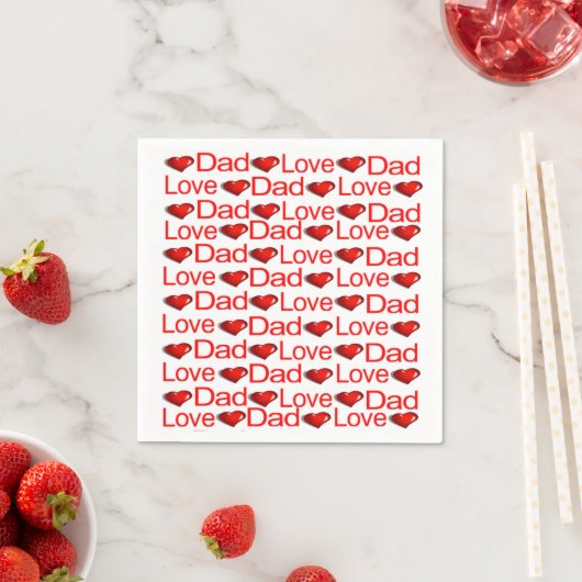 Paper Napkins, Red Hearts Liebe Paper Napkins Vate Serviette (Beispiel)