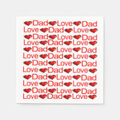 Paper Napkins, Red Hearts Liebe Paper Napkins Vate Serviette (Vorderseite)