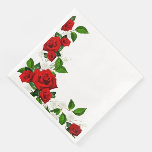 Paper Napkins Rote Rosen Paper Dinner Napkins Serviette (Ecke)