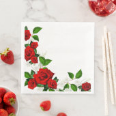 Paper Napkins-Rote Rosen Serviette (Beispiel)
