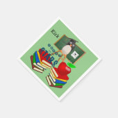 Paper Napkins, School Books Pinguin Apple Serviette (Ecke)