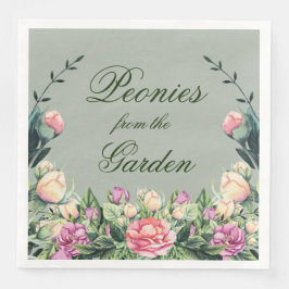 Paper Napkins Set (50) Peonies aus dem Garten Serviette