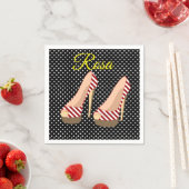 Paper Napkins Shoe Rosa Serviette (Beispiel)