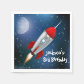 Paper Napkins Space Ship, Astronaut Birthday Party Serviette (Vorderseite)