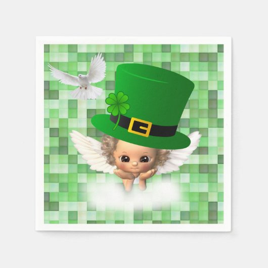 Paper Napkins St. Patrick's Day Angel Serviette (Vorderseite)