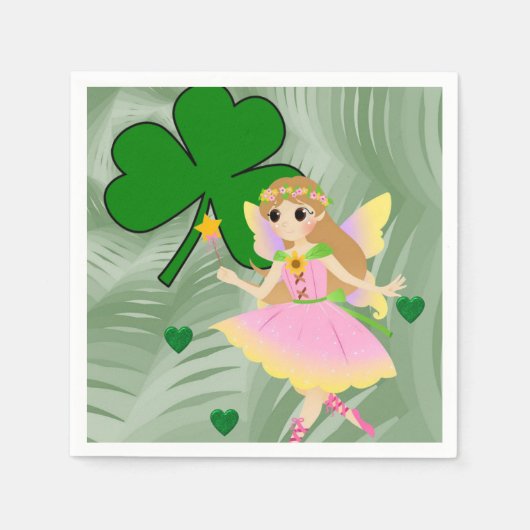 Paper Napkins St. Patrick's Day Fairy Serviette (Vorderseite)