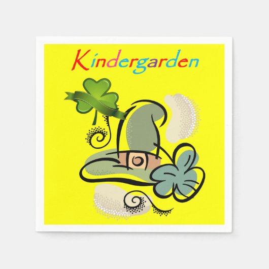 Paper Napkins St. Patrick's Day Kindergarten Serviette (Vorderseite)