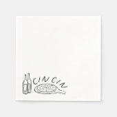 Paper Napkins, Standard Cocktail - Cin Cin Cin Serviette (Vorderseite)
