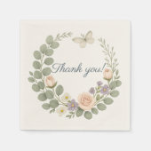 paper napkins, “Thank you — Morning Peace'' Serviette (Vorderseite)