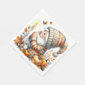 Paper Napkins Thanksgiving Gnome Serviette (Ecke)