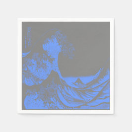 Paper Napkins The Great Wave Blue & Gray Serviette