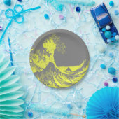 Paper Napkins The Great Wave Yellow & Gray Pappteller (Party)