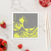 Paper Napkins The Great Wave Yellow & Gray Serviette (Beispiel)