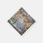 Paper Napkins The Last Judge Fresco von Michelan Serviette (Ecke)
