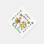 Paper Napkins, Twins Happy Birthday Serviette (Ecke)