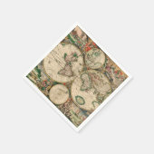 Paper Napkins Vintage Weltkarte 1689 Serviette (Ecke)
