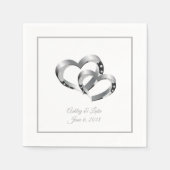 Paper Napkins-Wedding Two Hearts Serviette (Vorderseite)