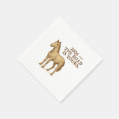 Paper Napkins with motivational text and horse Serviette (Ecke)