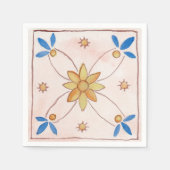 Paper napkins with pink delicate floral design serviette (Vorderseite)