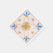 Paper napkins with pink delicate floral design serviette (Ecke)